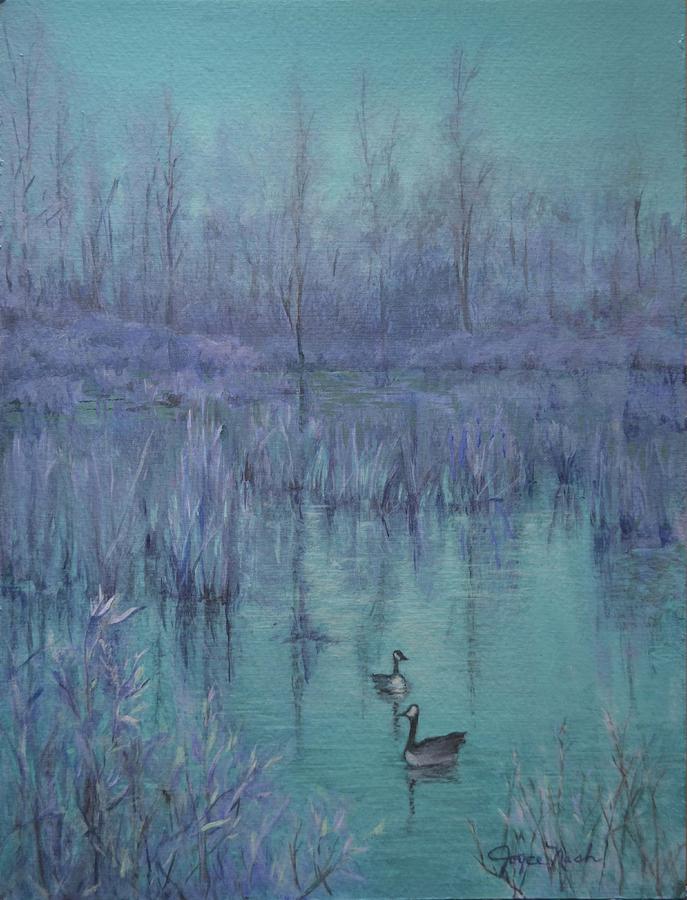 Wildlife Painting - Blue Marsh by Joyce Nash