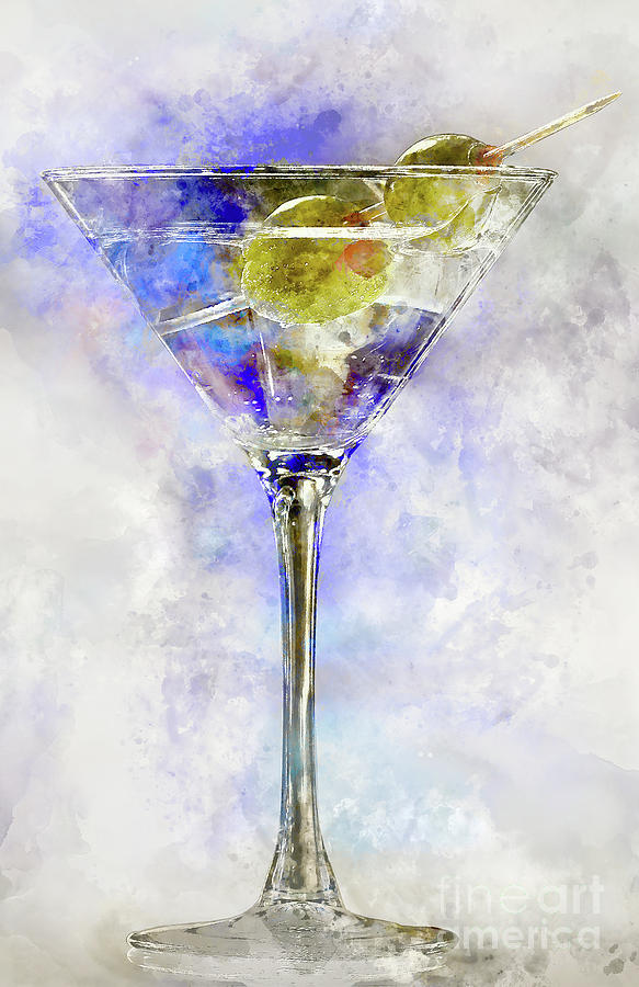  Blue Martini Painting by Jon Neidert
