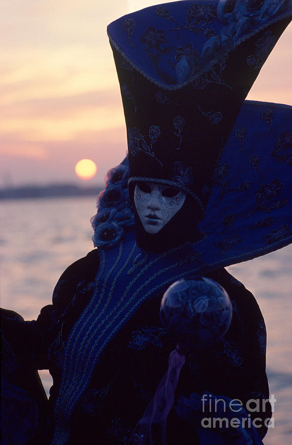 Blue mask at Sunset Photograph by Riccardo Mottola