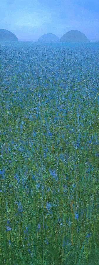 Landscape Painting - Blue Meadow 1 by Steve Mitchell