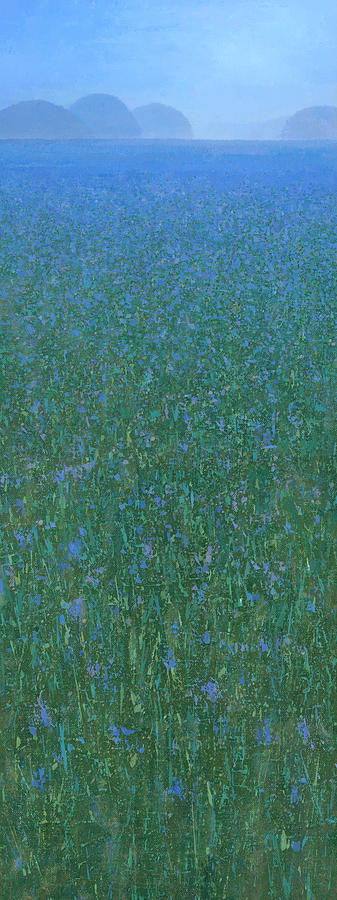 Landscape Painting - Blue Meadow 2 by Steve Mitchell Landscape Painting - Blue Meadow 2 by Steve Mitchell