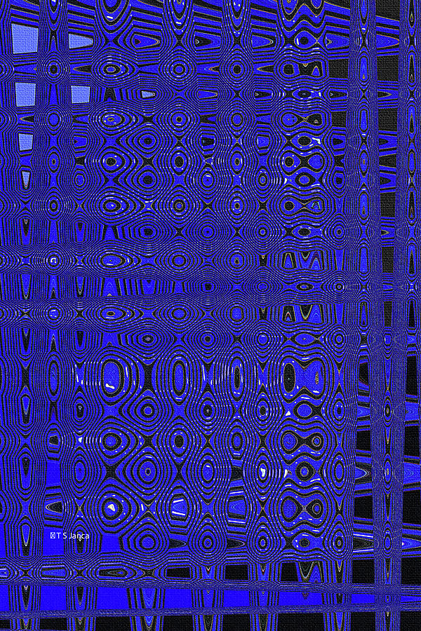 Blue Metal Panel With Holes Abstract Photograph by Tom Janca - Fine Art ...