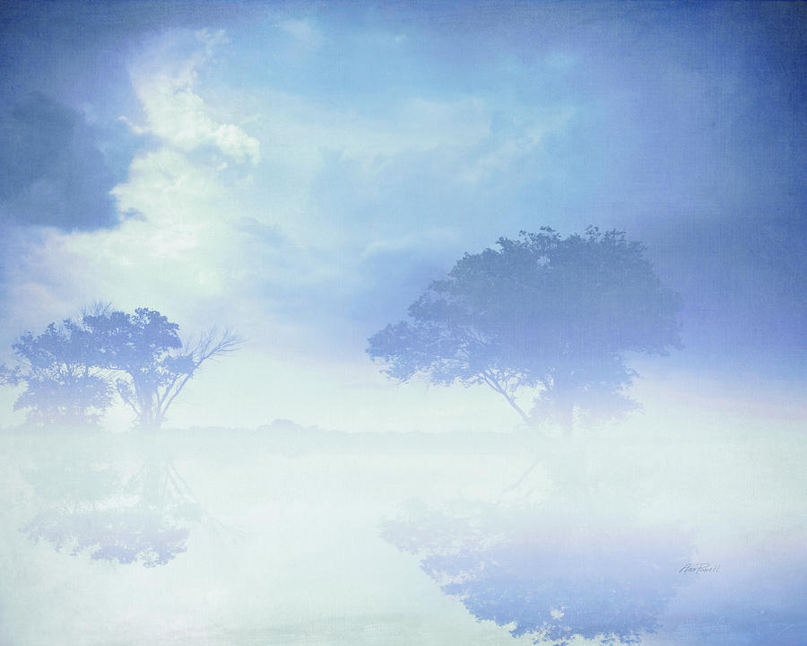 Landscape Photograph - Blue Mist Reflections by Ann Powell