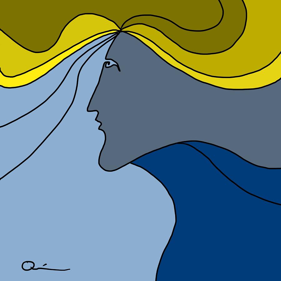 Blue Mistress Digital Art by Jeffrey Quiros