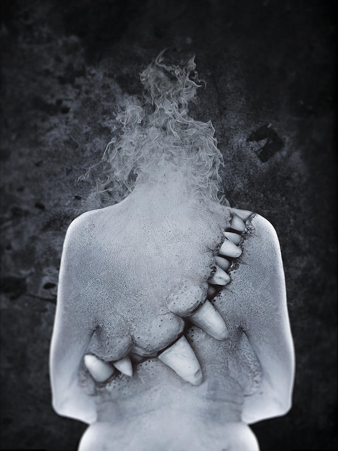 Jaws Photograph - Blue Mood II by Victor Slepushkin