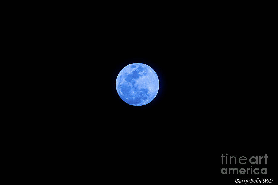 Blue moon Photograph by Barry Bohn