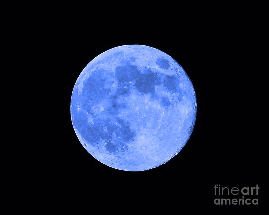 Blue Moon Photograph - Blue Moon Close Up by Al Powell Photography USA
