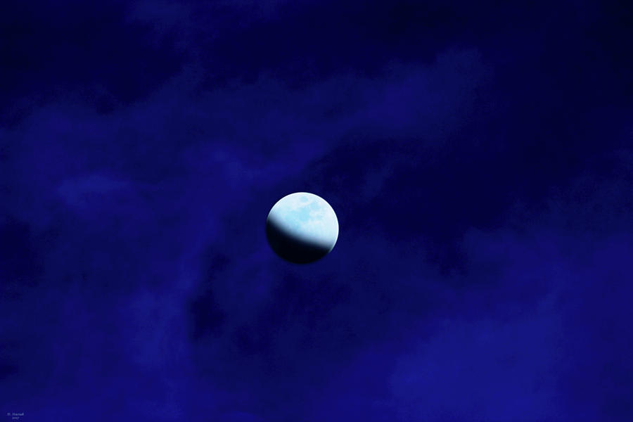 Blue Moon Digital Art by David Stasiak