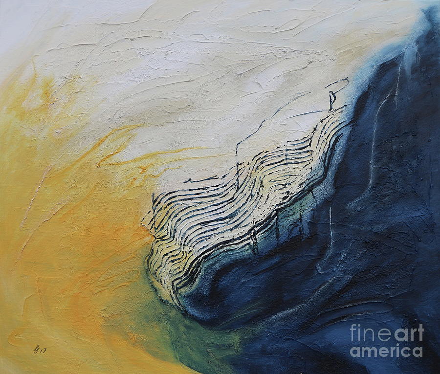 Abstract Painting - Blue Moon  X by Christiane Schulze Art And Photography