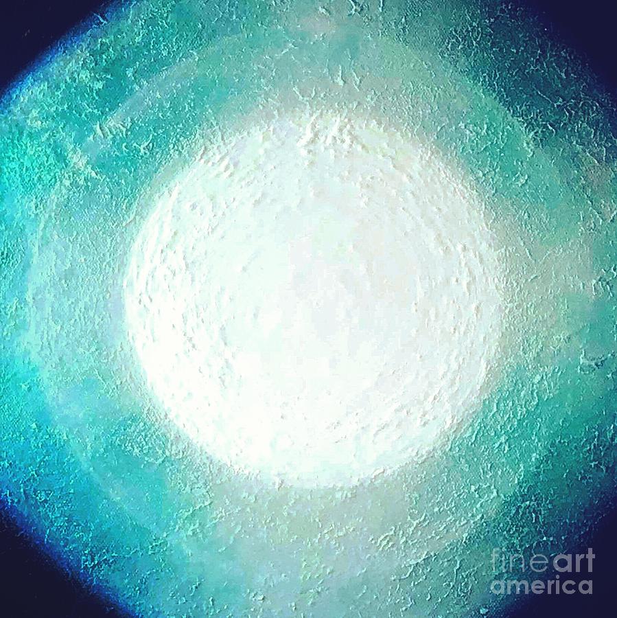 Space Painting - Blue moon  by Kumiko Mayer