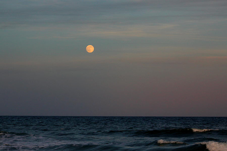 Blue Moon over surf Photograph by Rand Wall - Fine Art America