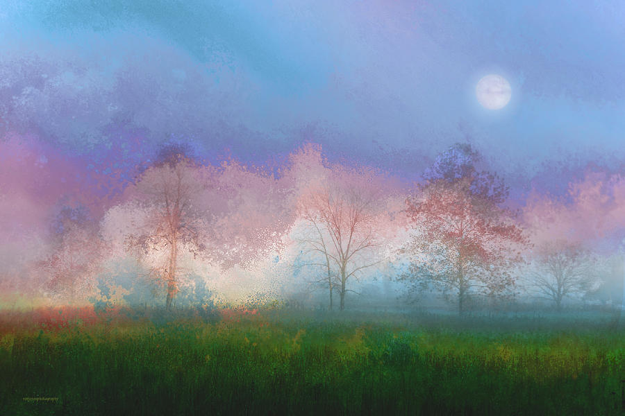 Tree Digital Art - Blue Moon by Ron Jones