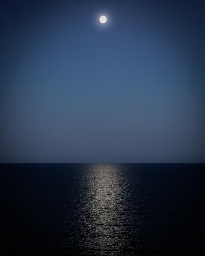 Blue Moonrise Photograph by Jay Beckman