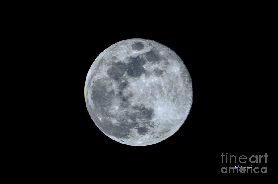 Blue Moonscape Photography 3644A Photograph by Ricardos Creations
