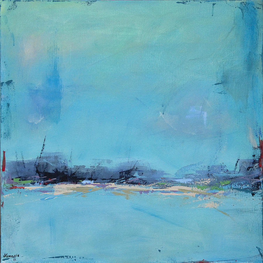 West Elm Painting - Blue Morning by Jacquie Gouveia