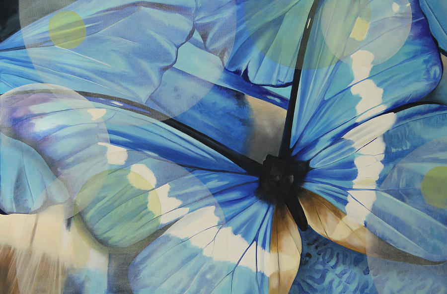 Blue Morpho Painting by Amy Reader | Fine Art America