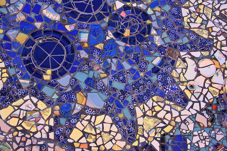 Blue Mosaic Tiles Photograph by Jill Lang