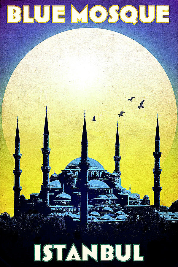 Turkey Painting - Blue Mosque, Istanbul, Turkey by Long Shot