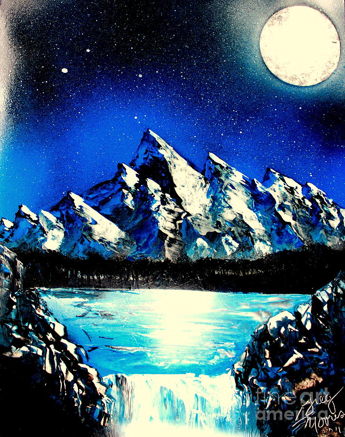 Blue Mountain E Painting by Greg Moores