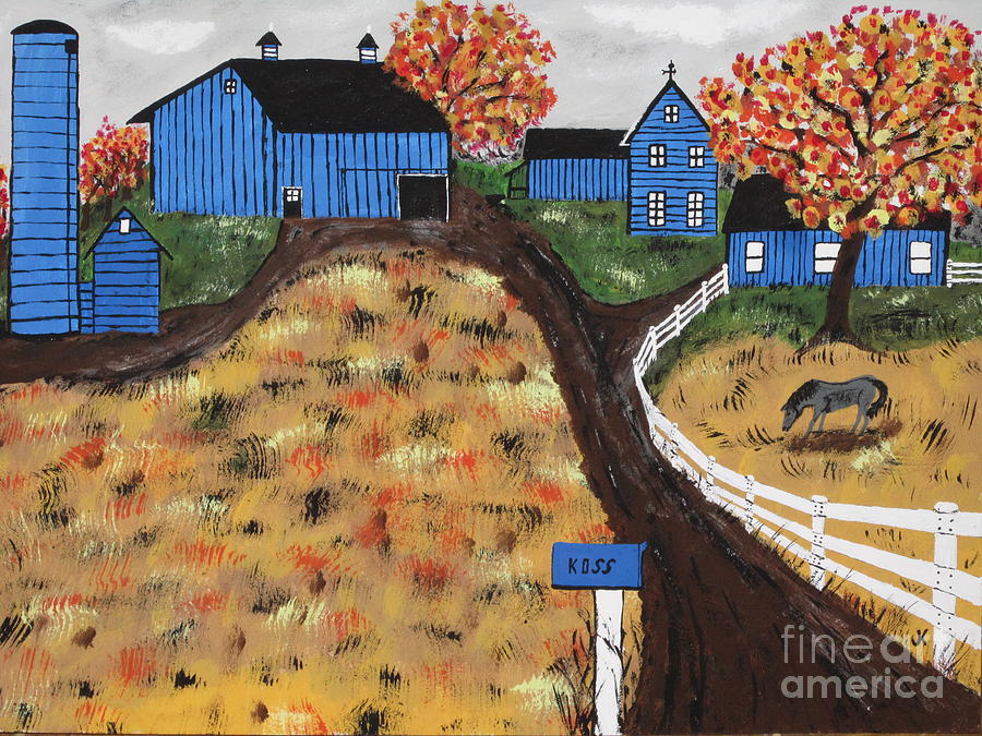 Blue Mountain Farm Painting by Jeffrey Koss