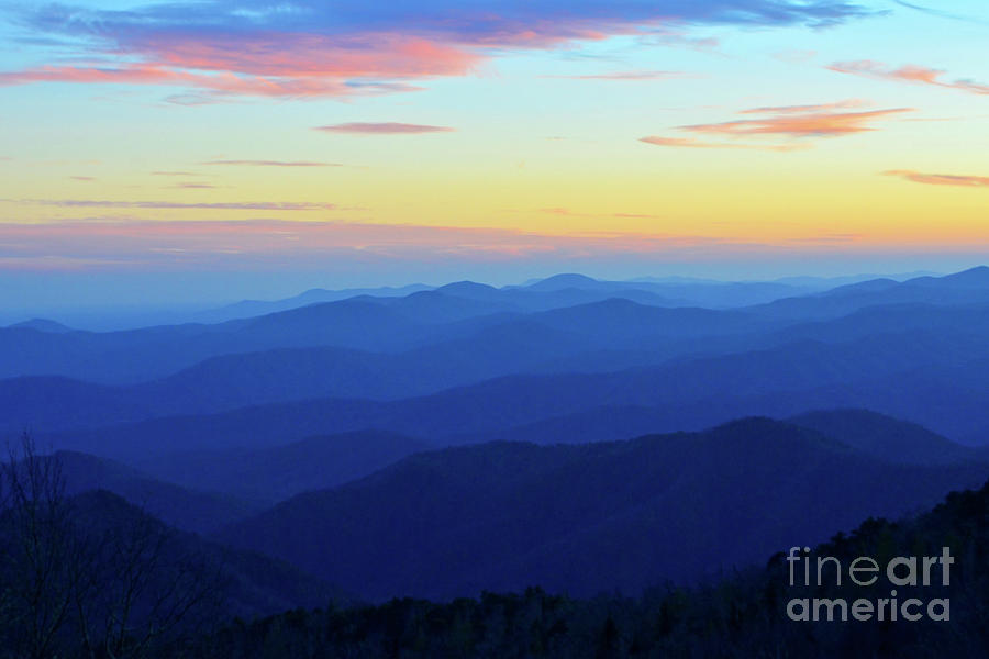 Sunset Photograph - Blue Mountain Majesty by Third Eye Perspectives Art