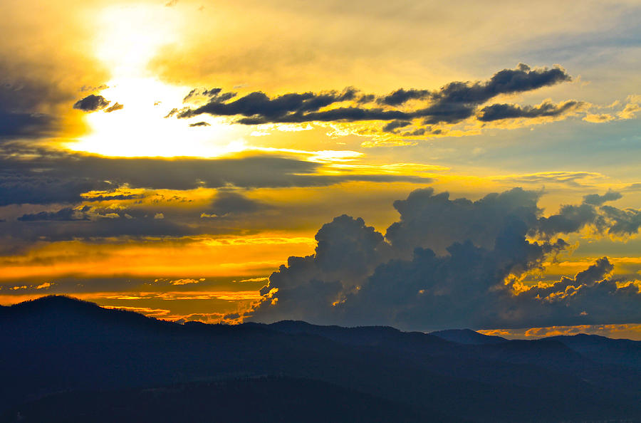Sunset Photograph - Blue Mountain Sunset by Karon Melillo DeVega