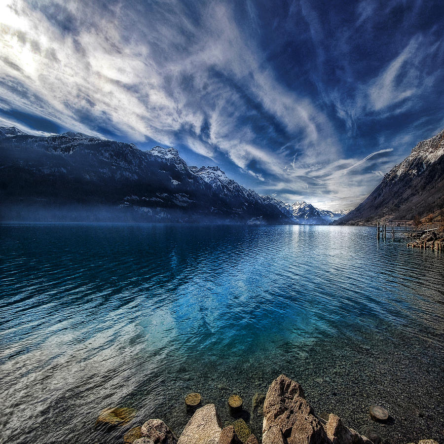 Blue mountains Photograph by Philippe Sainte-Laudy