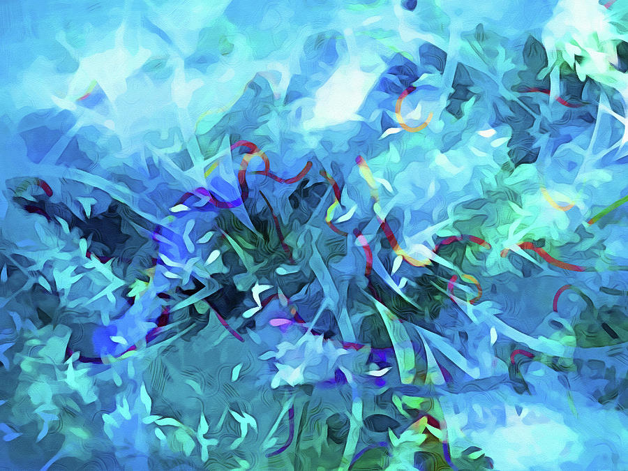 Abstract Digital Art - Blue Movement by Lutz Baar