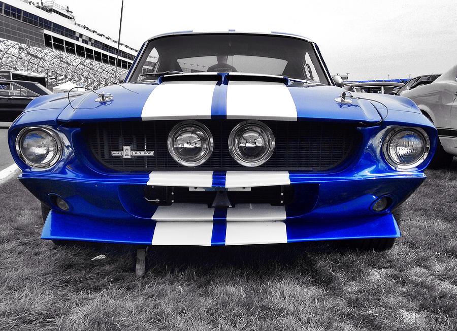 Blue Mustang Photograph by Kriss Wilson