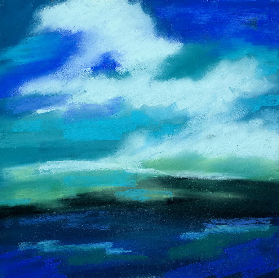 Abstract Pastel - Blue Mystique by Diana Tripp