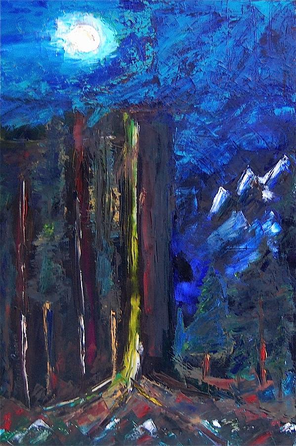 Blue Night Painting by Mario Cabrera