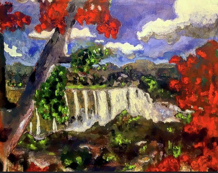 Blue Nile Falls Ethiopia Painting by Dilip Sheth