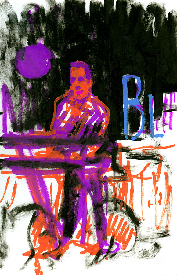 Blue Note Drawing by Candace Lovely