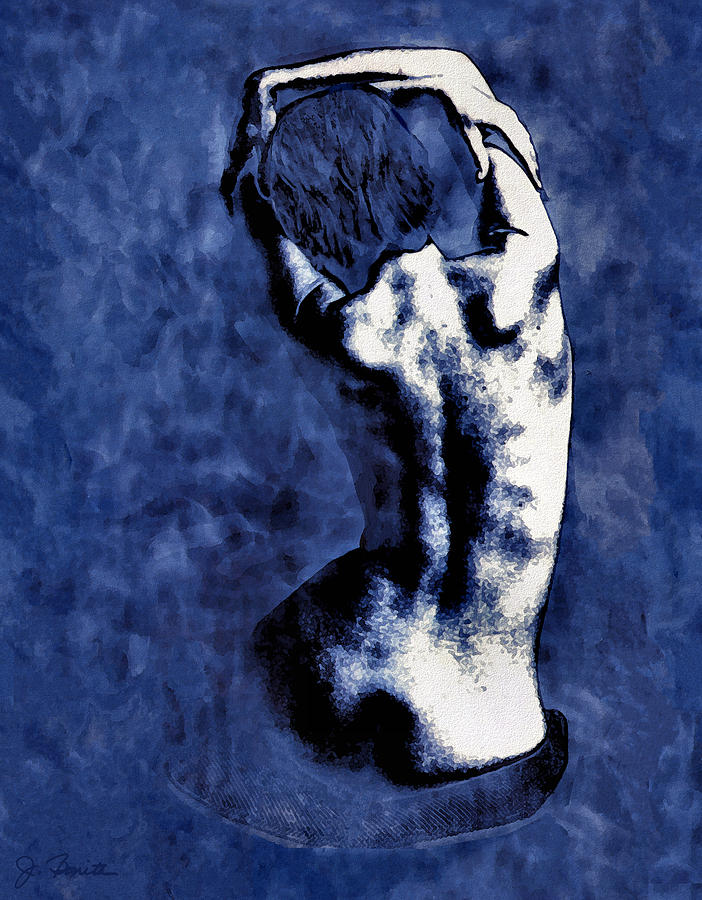 Nude Photograph - Blue Nude After Picasso by Joe Bonita