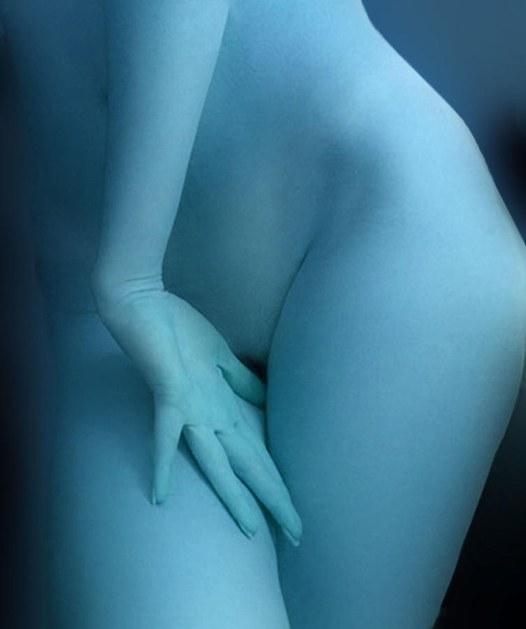 Blue Nude Digital Art by Peter Lloyd.