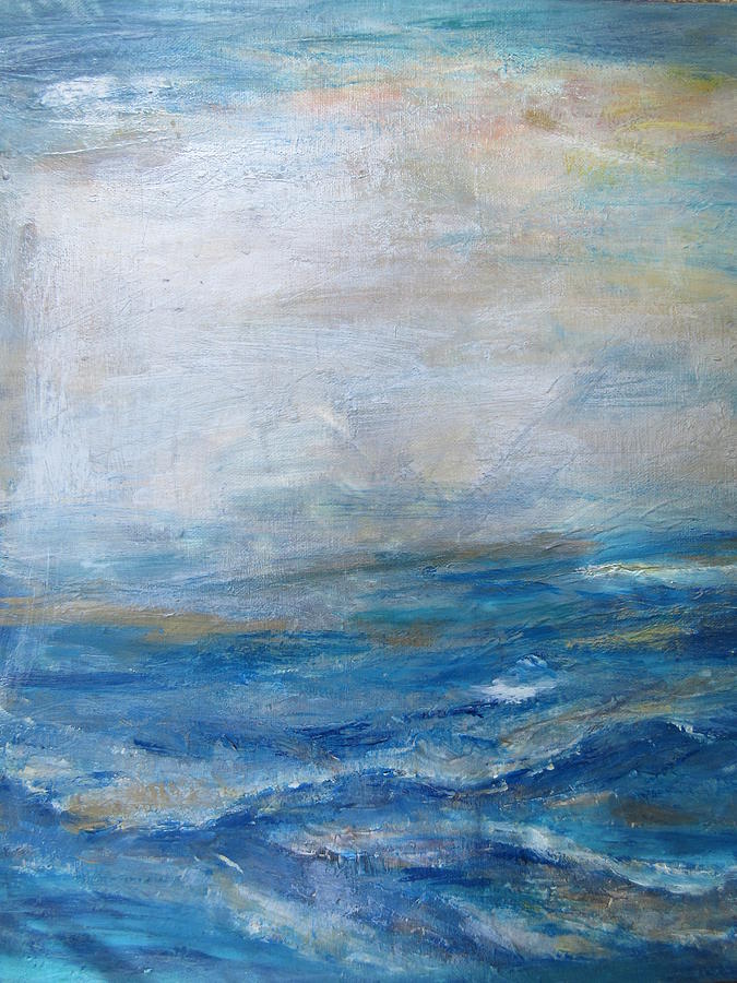 Blue Ocean  Painting by Denice Palanuk Wilson
