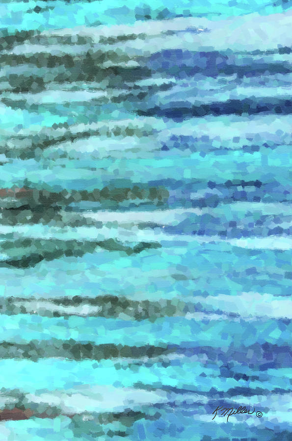 Blue Ocean Painting by Kathie Miller