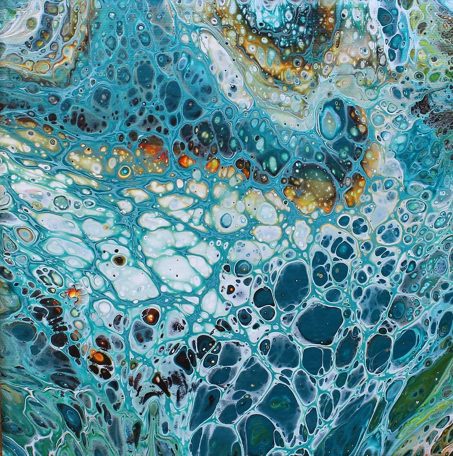 Blue Ocean Painting by Kelly Simpson Hagen