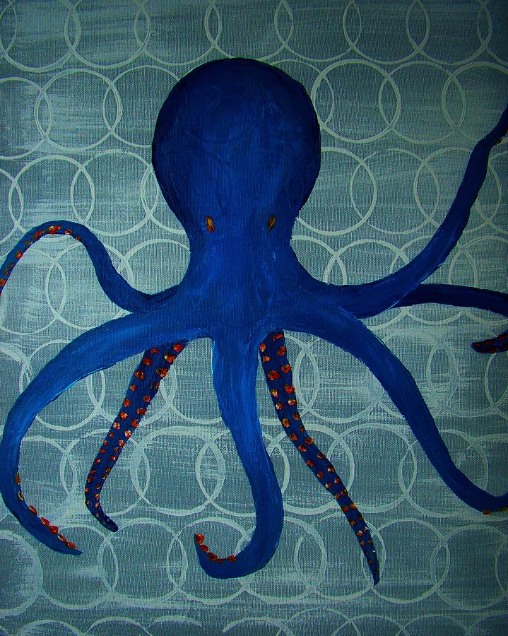 Blue Octopus Painting by Jeni Harris - Fine Art America