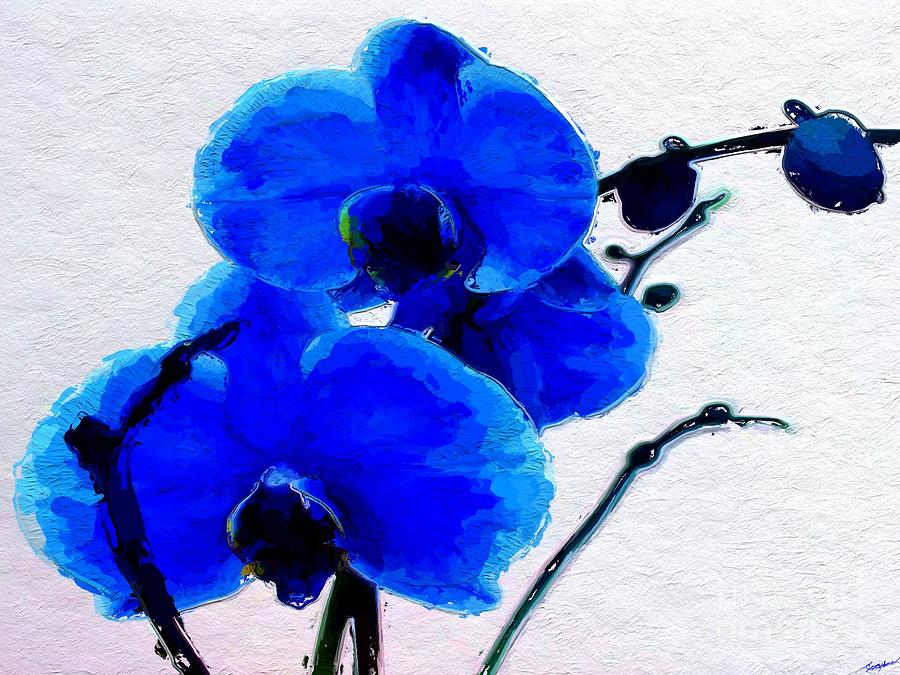 Blue Orchid  Digital Art by Anthony Fishburne