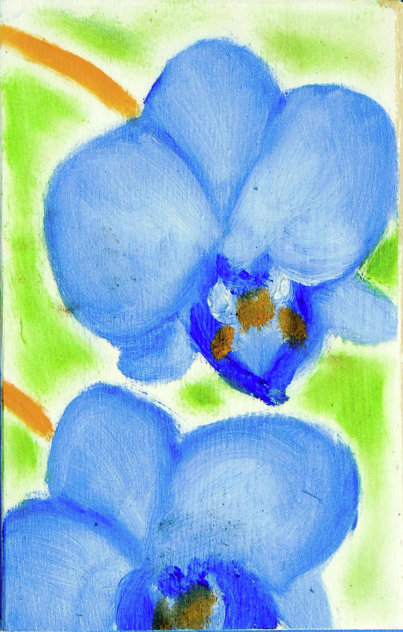 Blue Orchids  Painting by Loretta Nash