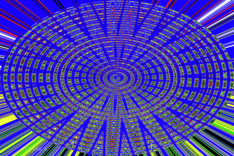 Blue Oval # 9546 dr5pc Digital Art by Tom Janca