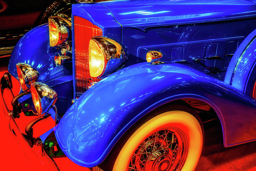 Blue Packard Super Eight Photograph by Garry Gay