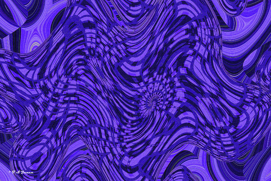 Blue Panel Abstract #10 Digital Art by Tom Janca