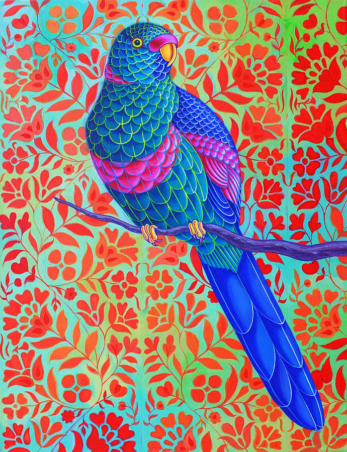 Parrot Painting - Blue Parrot by Jane Tattersfield