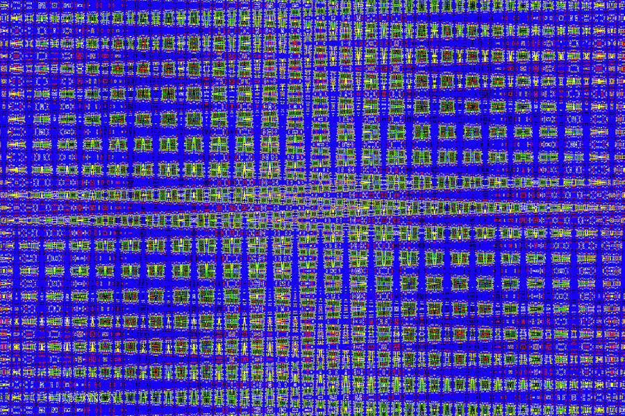 Blue Pattern Abstract Digital Art by Tom Janca
