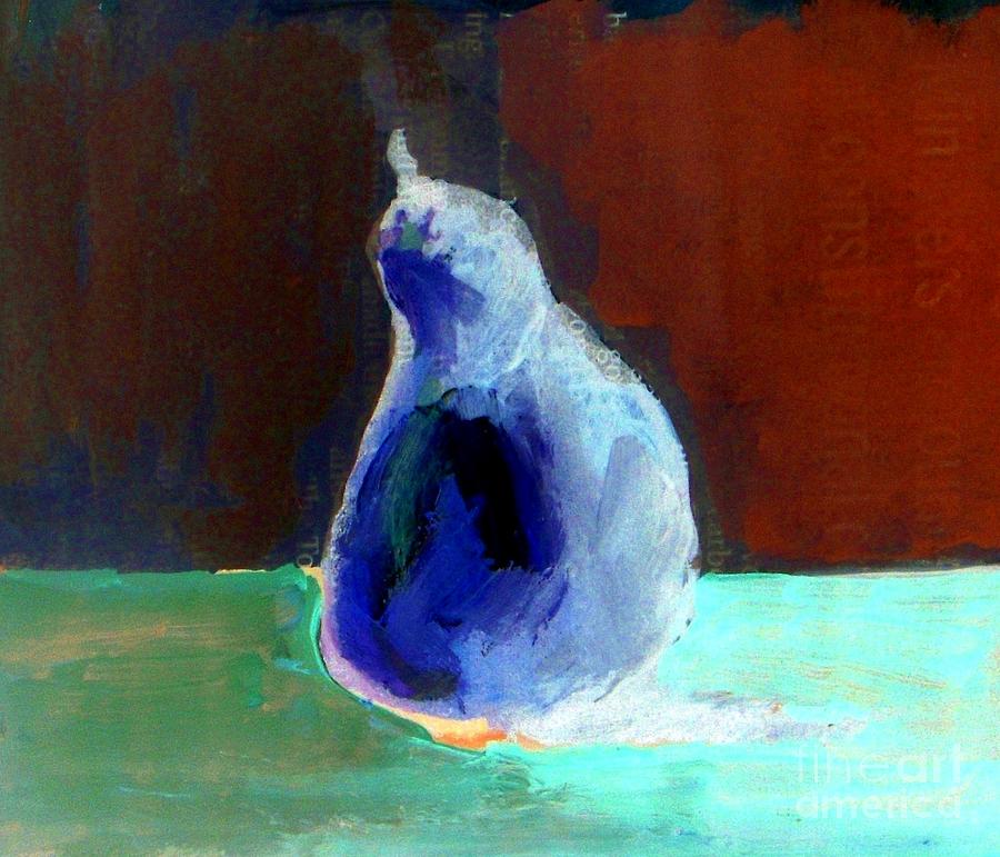 Blue Pear - abstract Painting by Vesna Antic