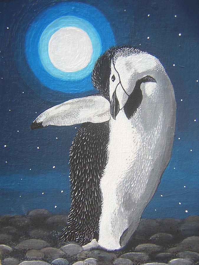 Blue Penguin Painting by Talia Helton - Fine Art America