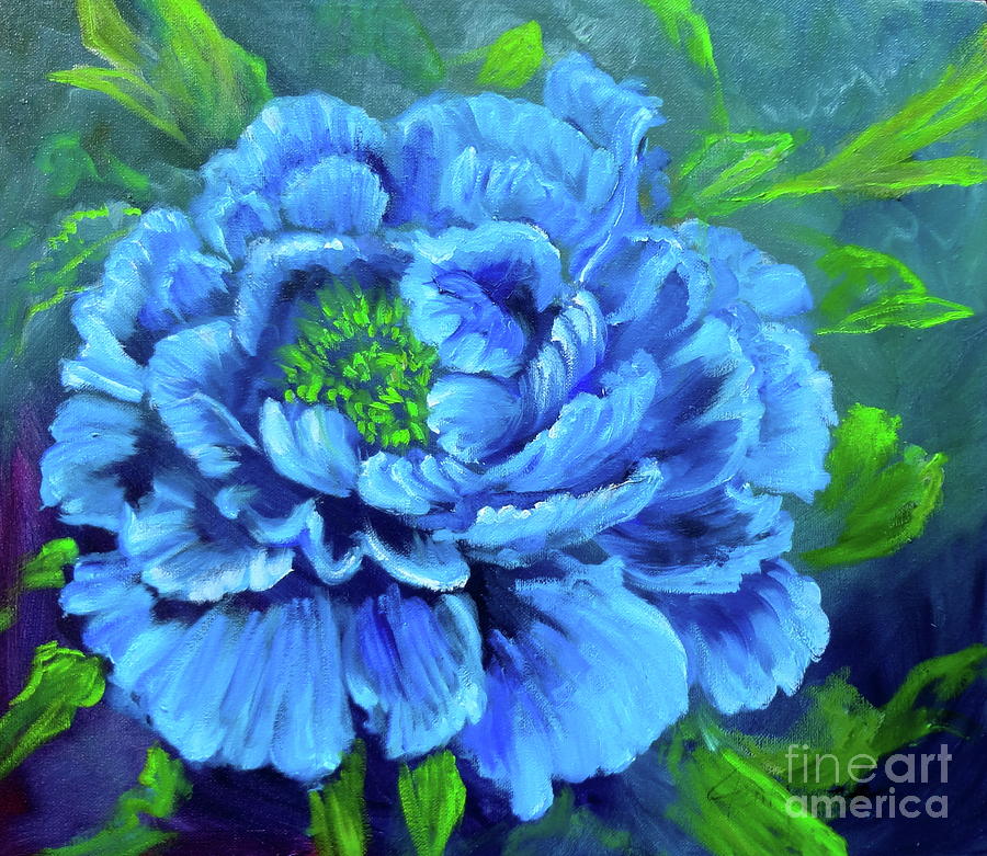Blue Peony  Painting by Jenny Lee