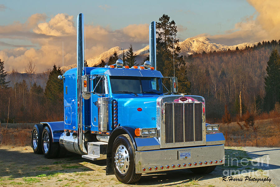 Truck Photograph - Blue Peterbilt by Randy Harris